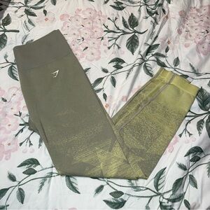 Gymshark Olive and Lime Leggings